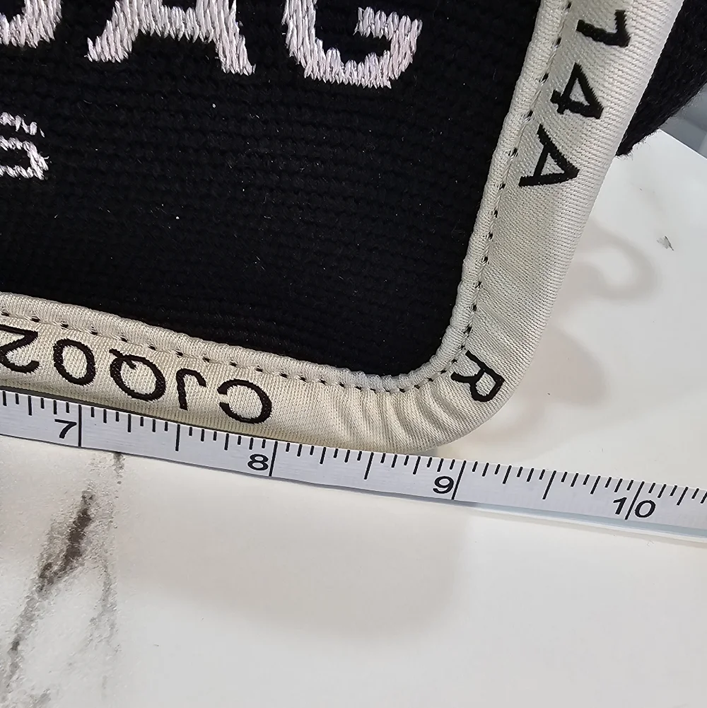 🖤 Marc Jacobs Jacquard Camera Bag Black & Cream Canvas Adjustable Crossbody 🖤